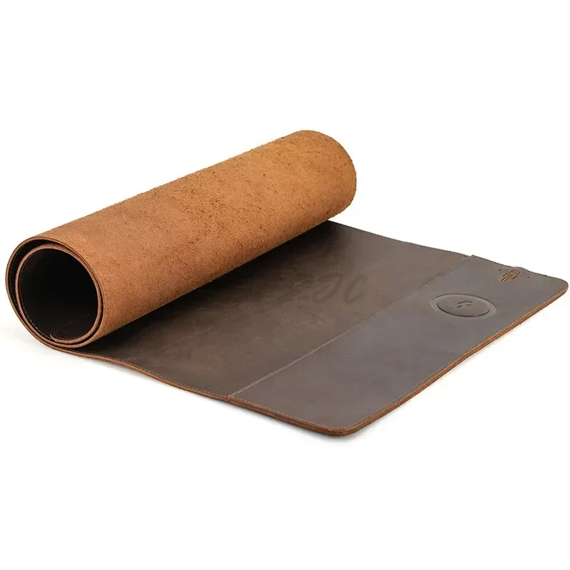 Vintage Gaming Accessories - Vintage Cowhide Mouse Pad with Super