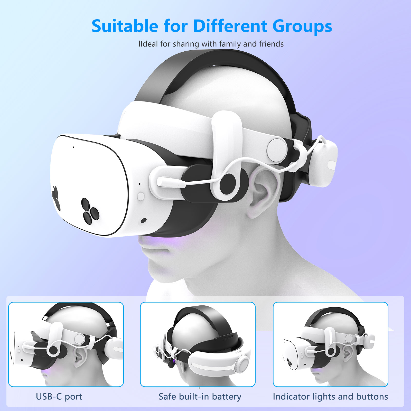 For Quest3S VR Headset 12000mA - Gaming Accessories Vr 리뷰 및 가격