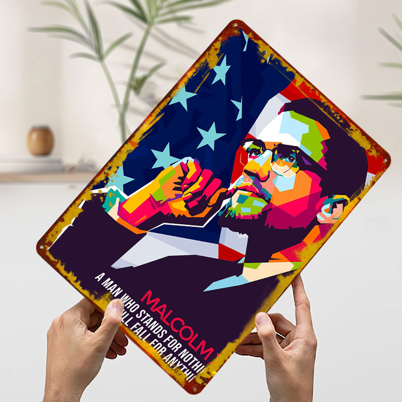 Malcolm X Tinplate Poster Cust - Vintage Gaming Accessories 리뷰 및 가격
