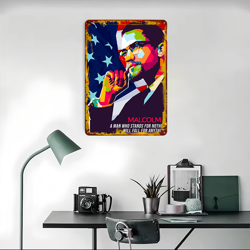 Malcolm X Tinplate Poster Cust - Vintage Gaming Accessories 리뷰 및 가격