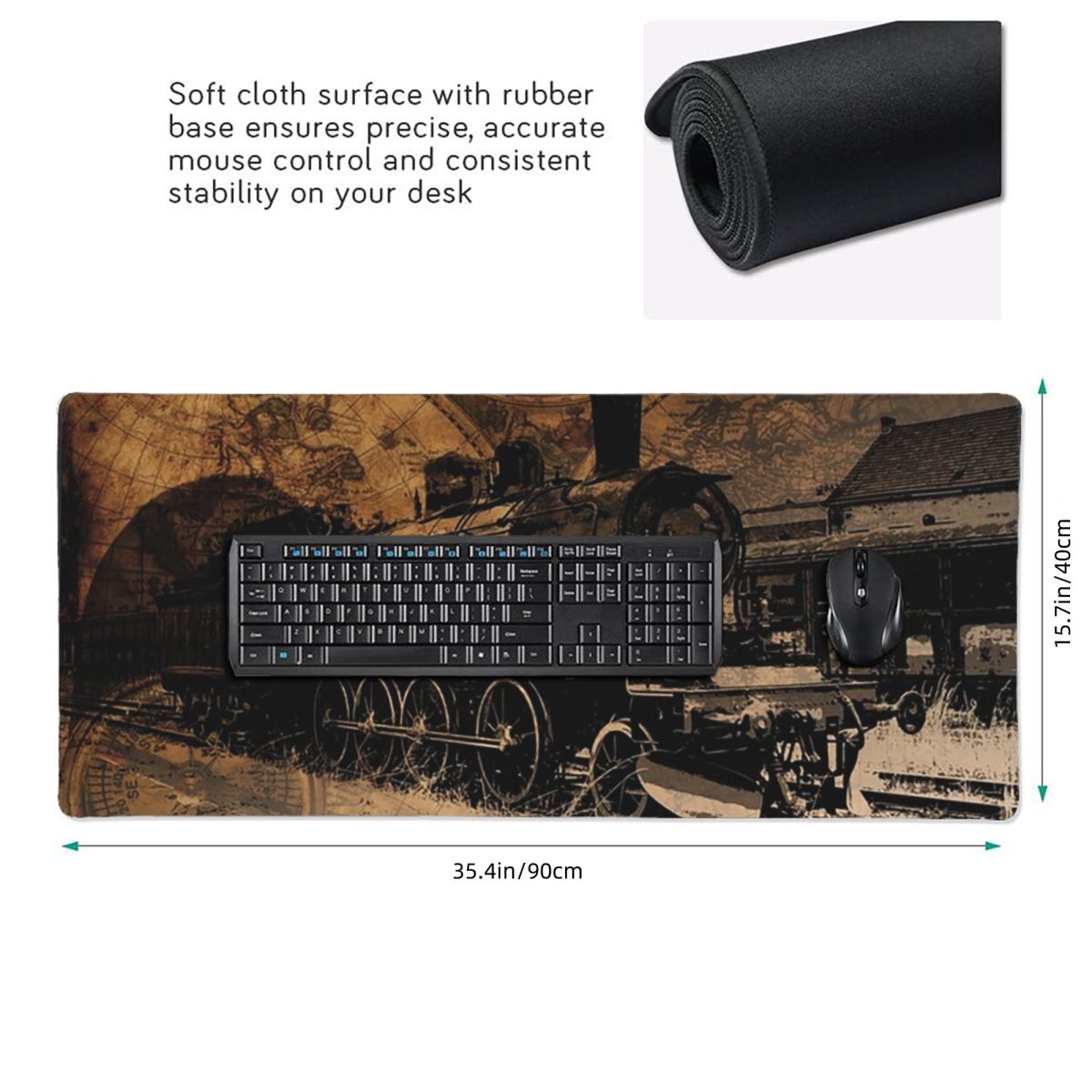 Large Mouse Pad Vintage Steam  - Vintage Gaming Accessories 리뷰 및 가격