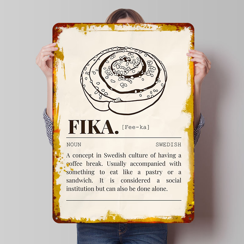 Swedish Fika Metal Poster Cust - Vintage Gaming Accessories 리뷰 및 가격
