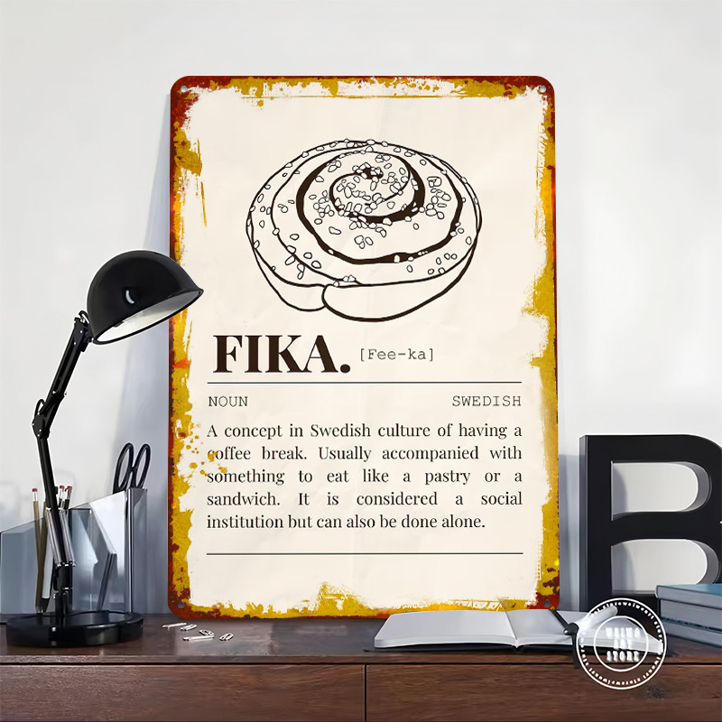 Swedish Fika Metal Poster Cust - Vintage Gaming Accessories 리뷰 및 가격