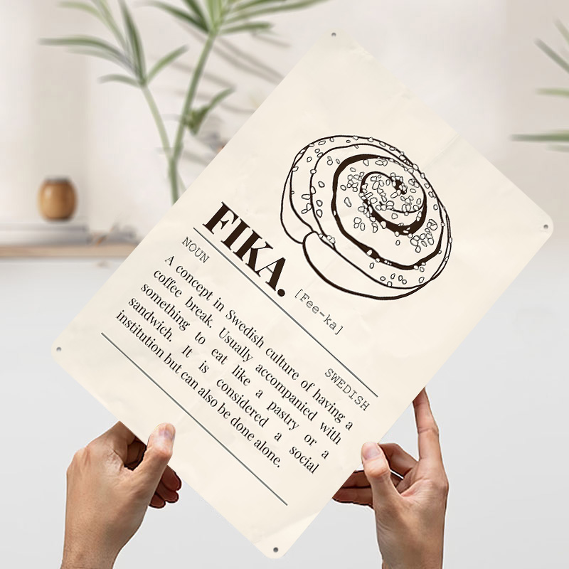 Swedish Fika Metal Poster Cust - Vintage Gaming Accessories 리뷰 및 가격