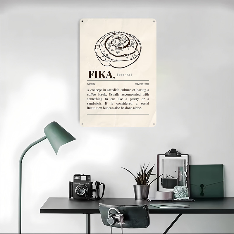 Swedish Fika Metal Poster Cust - Vintage Gaming Accessories 리뷰 및 가격