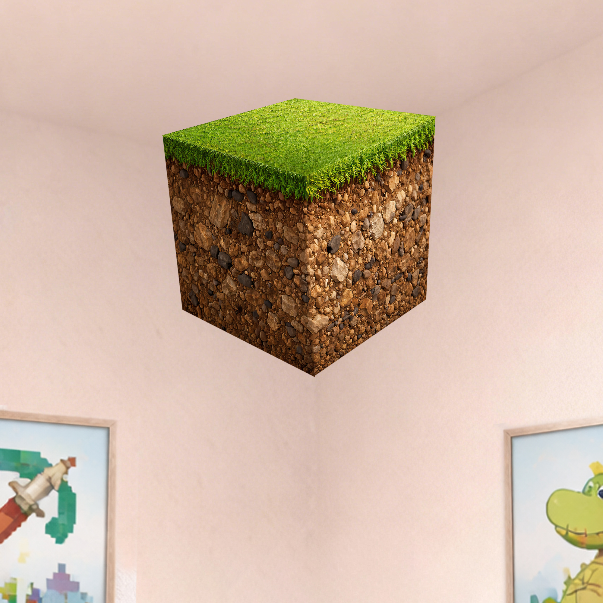 Realistic 3D Grass Cube Wall D - Gaming Accessories Wall 리뷰 및 가격