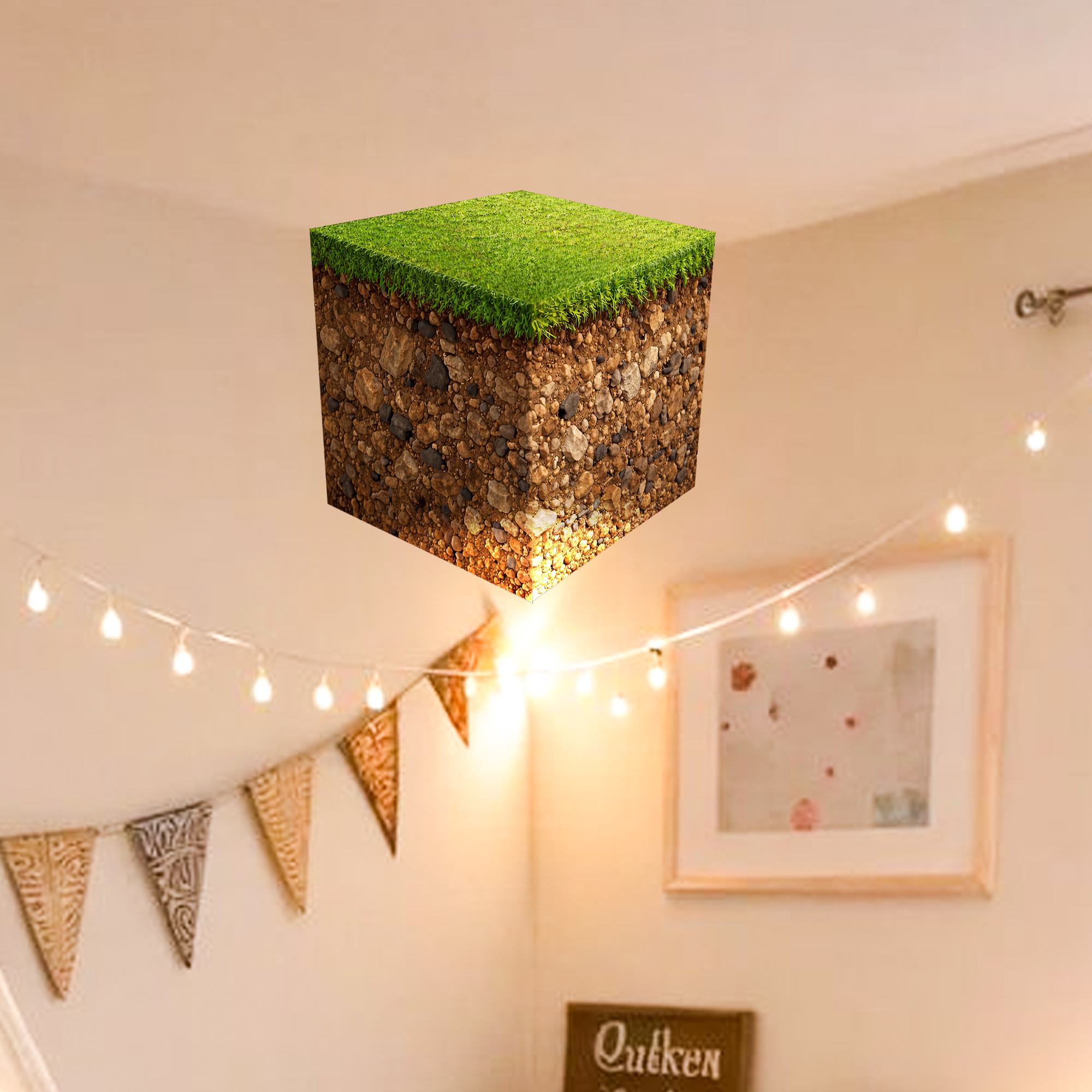 Realistic 3D Grass Cube Wall D - Gaming Accessories Wall 리뷰 및 가격