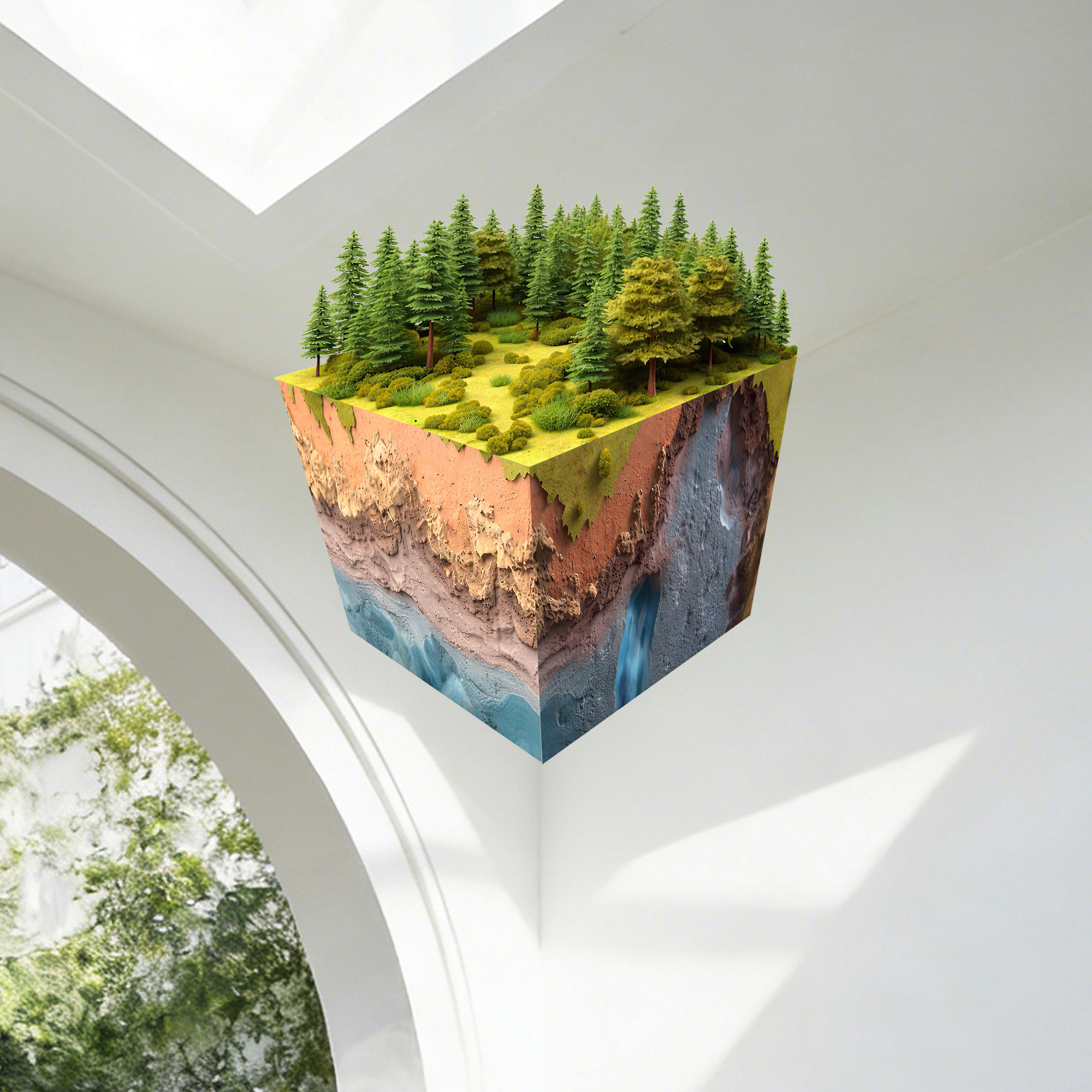 Realistic 3D Grass Cube Wall D - Gaming Accessories Wall 리뷰 및 가격