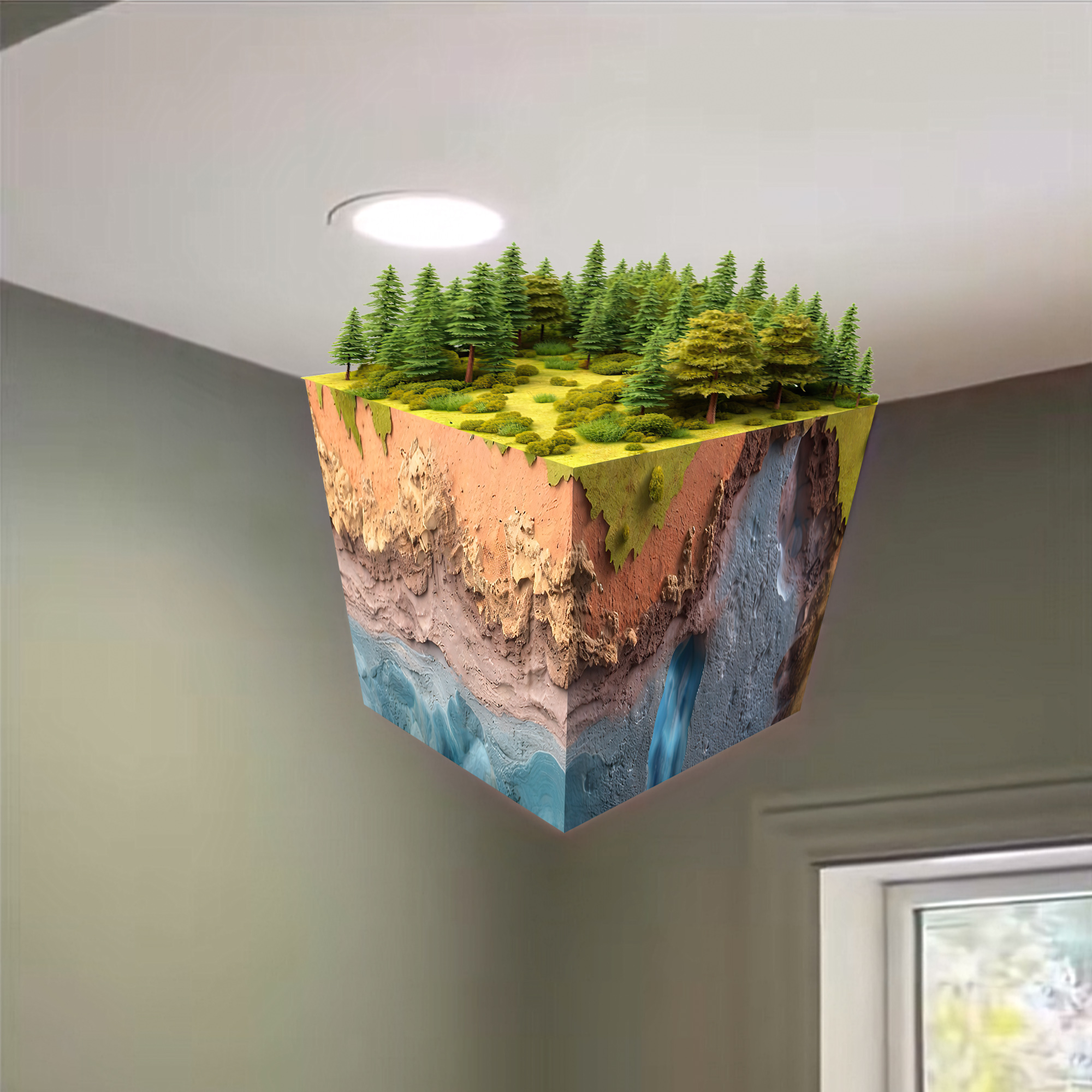 Realistic 3D Grass Cube Wall D - Gaming Accessories Wall 리뷰 및 가격