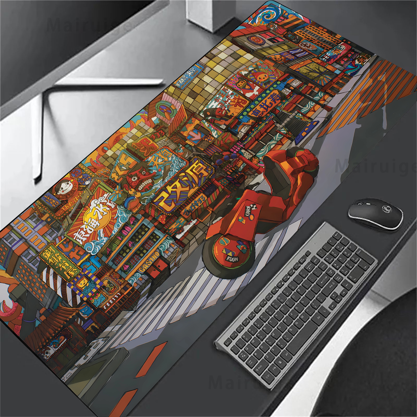 Large Mouse Pad Japanese Stree - Gaming Accessories Pc Setup 리뷰 및 가격