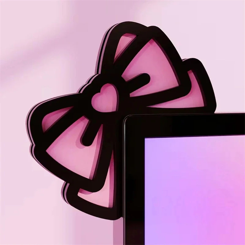 Kawaii Pink Acrylic Bow Monito - Gaming Accessories Pc Setup 리뷰 및 가격