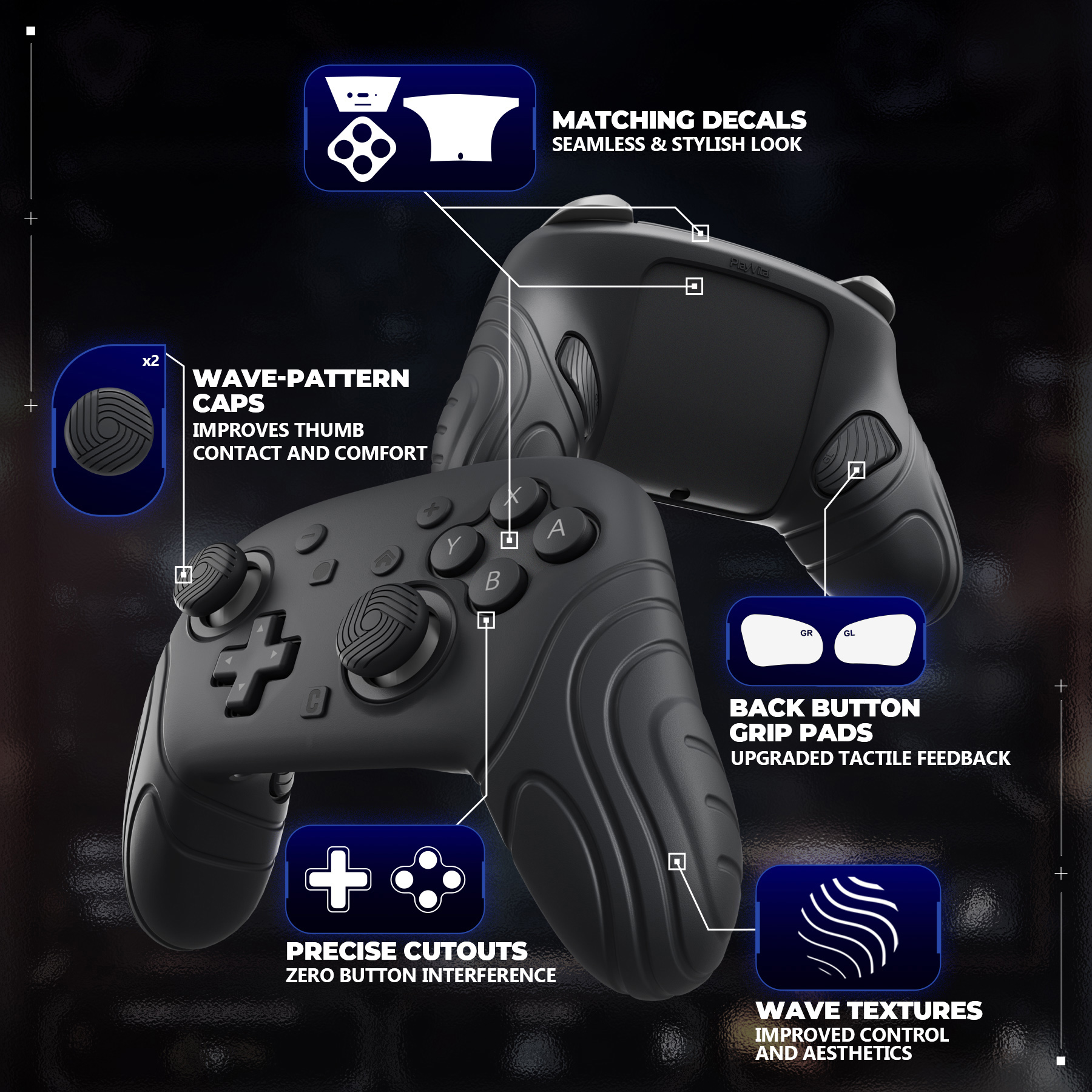 PlayVital Samurai Silicone Cov - Controller Grip Cover 리뷰 및 가격