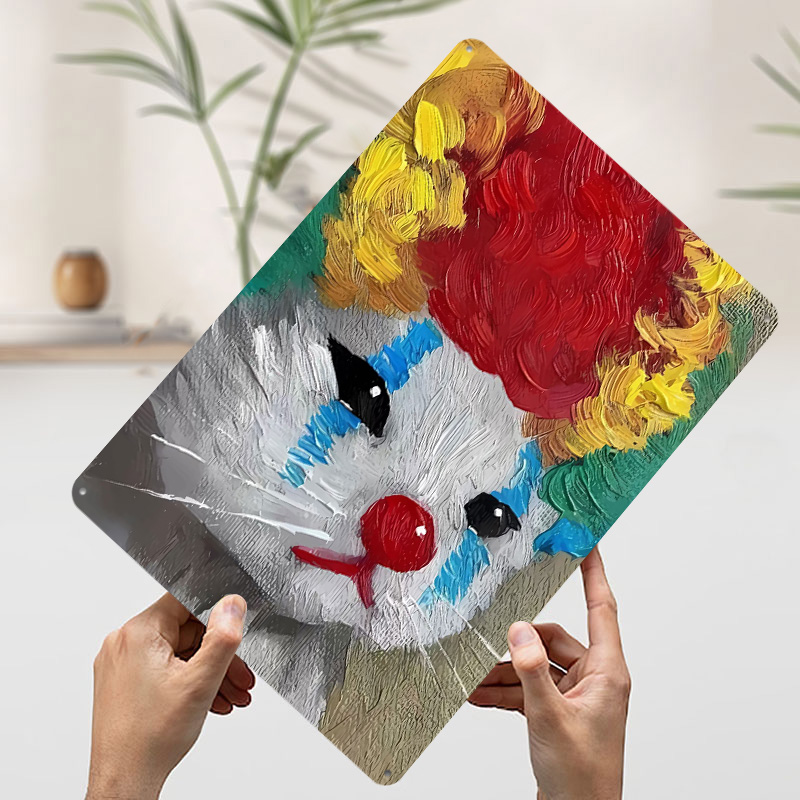 Sad Clown Cat Painting Tinplat - Vintage Gaming Accessories 리뷰 및 가격