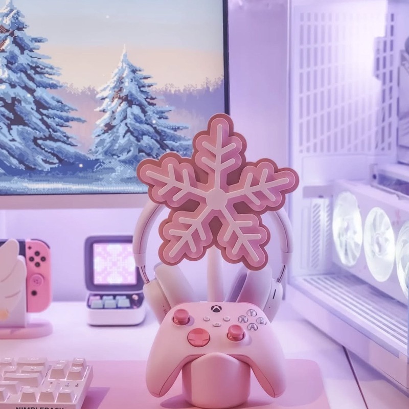 Snowflake Headphone Stand 3D P - Gaming Accessories To 3D Print 리뷰 및 가격