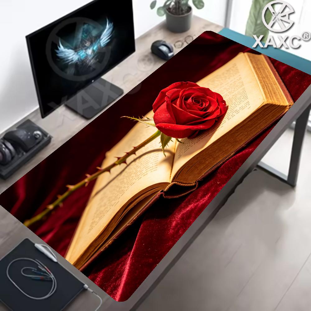 Vintage Rose & Book Desk Mat,  - Vintage Gaming Accessories 리뷰 및 가격
