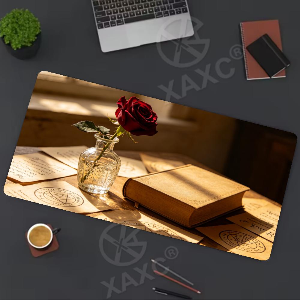 Vintage Rose & Book Desk Mat,  - Vintage Gaming Accessories 리뷰 및 가격