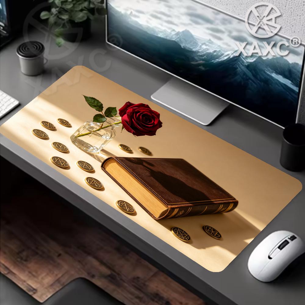 Vintage Rose & Book Desk Mat,  - Vintage Gaming Accessories 리뷰 및 가격