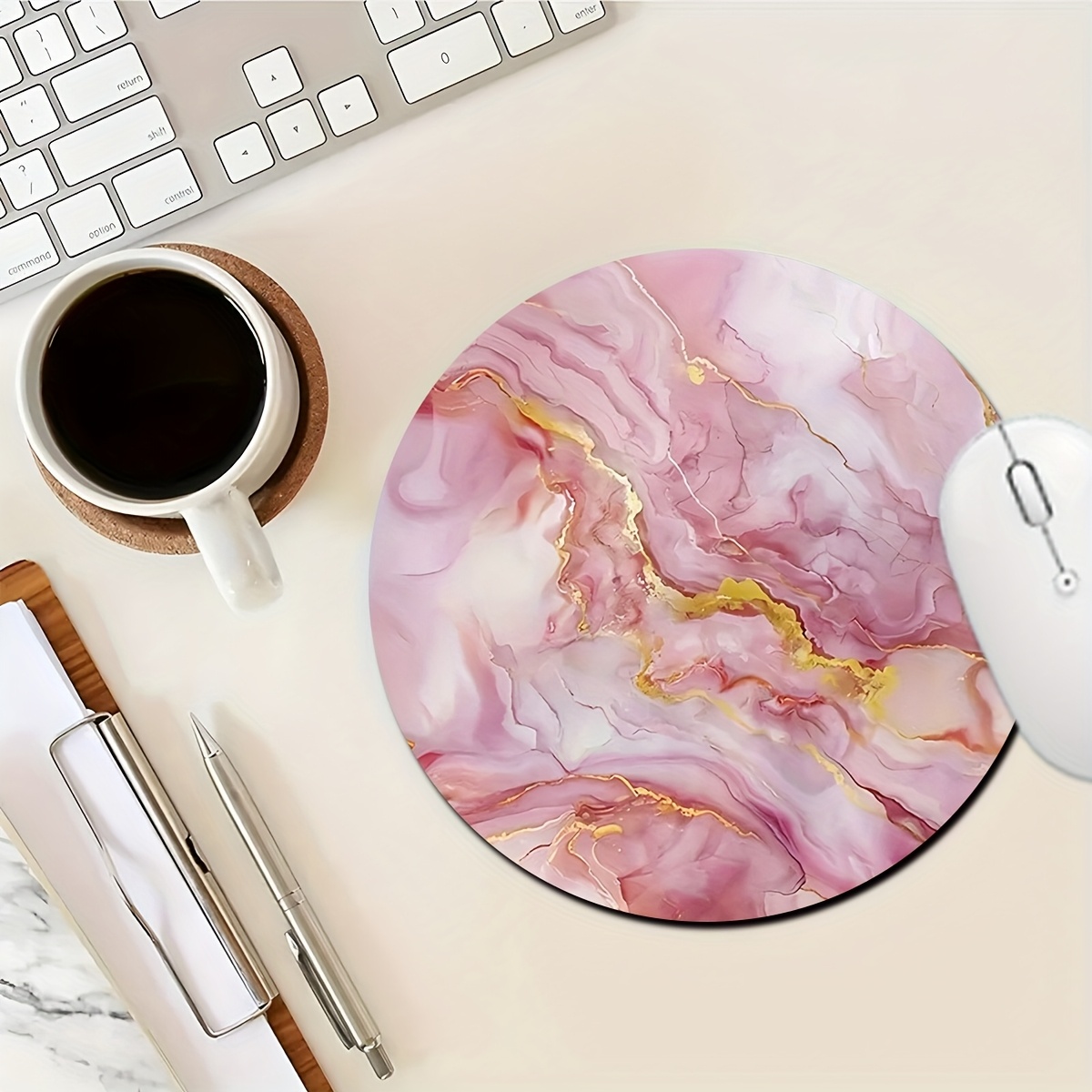 Pink Marble Mouse Pad PC Lapto - Gaming Accessories Pc Setup 리뷰 및 가격