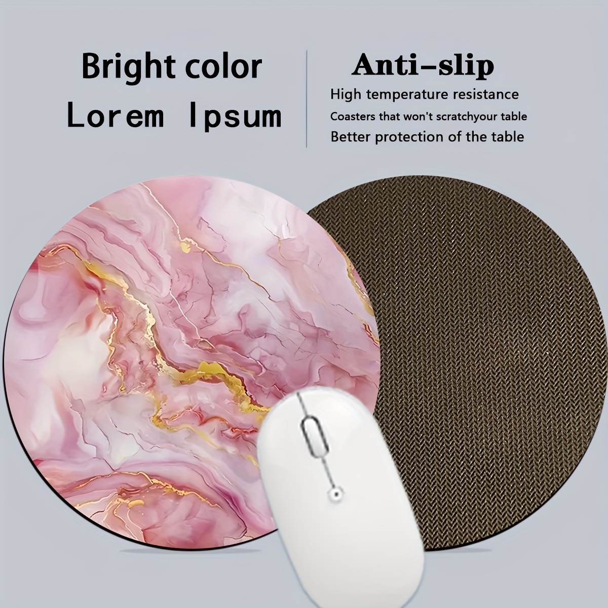 Pink Marble Mouse Pad PC Lapto - Gaming Accessories Pc Setup 리뷰 및 가격