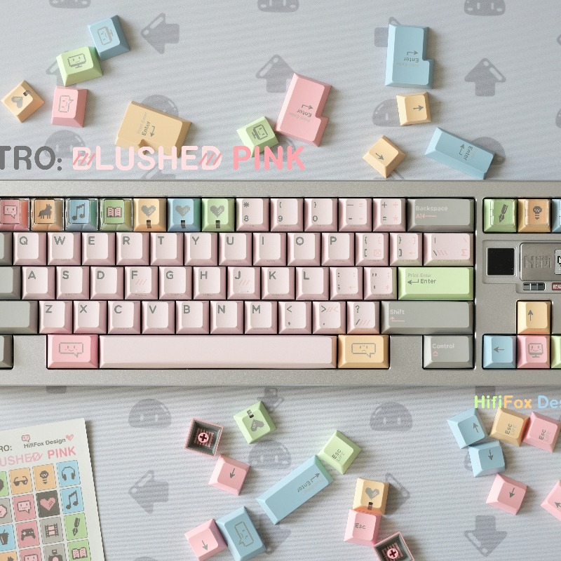 Shy Pink Vintage Theme Keycaps - Vintage Gaming Accessories 리뷰 및 가격